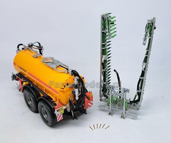 BOUWKIT: KOPPELBOK Resin ALUMINIUM Gespoten + 2x CILINDER + 6x Montage nagels  t.b.v. koppelen Joskin Pendislide met VEENHUIS Mesttank UH 1:32