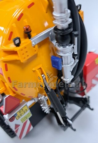 BOUWKIT: KOPPELBOK Resin ALUMINIUM Gespoten + 2x CILINDER + 6x Montage nagels  t.b.v. koppelen Joskin Pendislide met VEENHUIS Mesttank UH 1:32