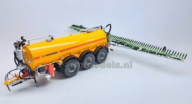 BOUWKIT: KOPPELBOK Resin ALUMINIUM Gespoten + 2x CILINDER + 6x Montage nagels  t.b.v. koppelen Joskin Pendislide met VEENHUIS Mesttank UH 1:32