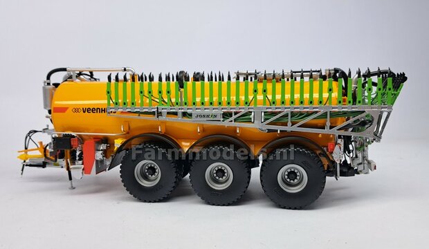 BOUWKIT: KOPPELBOK Resin ALUMINIUM Gespoten + 2x CILINDER + 6x Montage nagels  t.b.v. koppelen Joskin Pendislide met VEENHUIS Mesttank UH 1:32