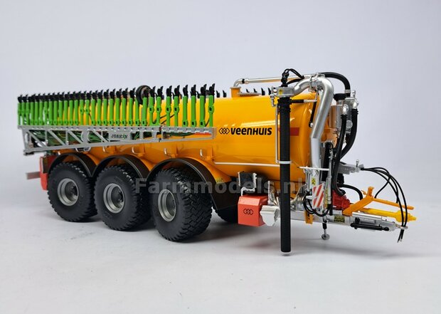 BOUWKIT: KOPPELBOK Resin ALUMINIUM Gespoten + 2x CILINDER + 6x Montage nagels  t.b.v. koppelen Joskin Pendislide met VEENHUIS Mesttank UH 1:32