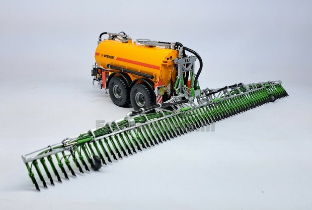 BOUWKIT: KOPPELBOK Resin ALUMINIUM Gespoten + 2x CILINDER + 6x Montage nagels  t.b.v. koppelen Joskin Pendislide met VEENHUIS Mesttank UH 1:32