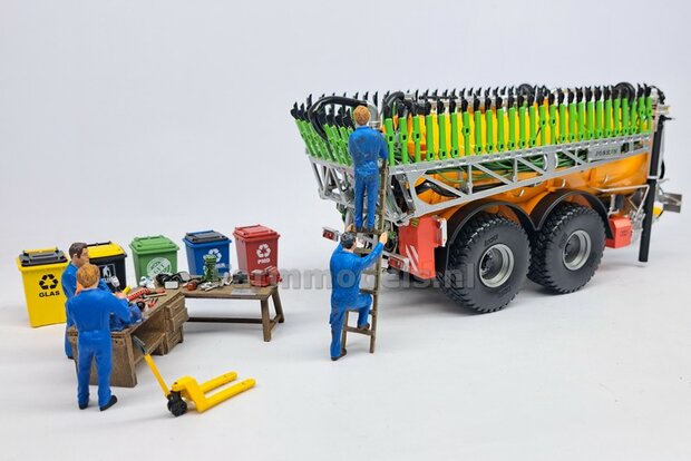 BOUWKIT: KOPPELBOKSET nr 627580 + 1x JOSKIN PENDISLIDE + 1x VEENHUIS 2-asser MESTTANK UH (BOK + CILINDERS ZELF TE MONTEREN) 1:32