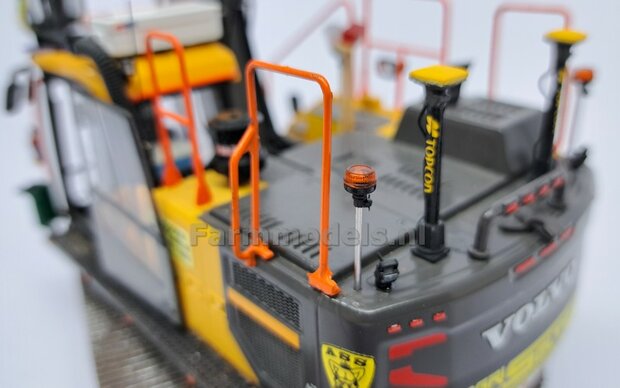 10x ZWAAILAMPEN V2  = 10x Zwaailamphuis/houder + 10x afdekkap VERSIE 2, geschikt voor montage op &Oslash; 1mm steun 1:32  