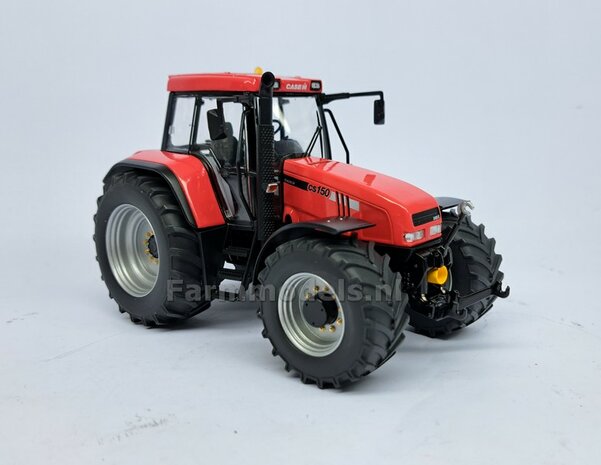 VERBOUWD: CASE CS 150 1:32 nieuwe banden &amp; ALU-METALIC gespoten velgen, eindvertragingen-wielmoeren &amp; FREE GIFT VOORRUIT STICKERSET 1:32  MM2423-REB  NB2B