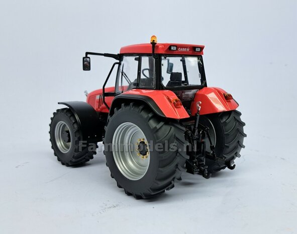 VERBOUWD: CASE CS 150 1:32 nieuwe banden &amp; ALU-METALIC gespoten velgen, eindvertragingen-wielmoeren &amp; FREE GIFT VOORRUIT STICKERSET 1:32  MM2423-REB  NB2B