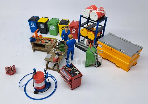 10x ZWAAILAMPEN V7  = 10x Zwaailamphuis/houder + 10x afdekkap VERSIE 7, geschikt voor montage op &Oslash; 1mm steun 1:32  