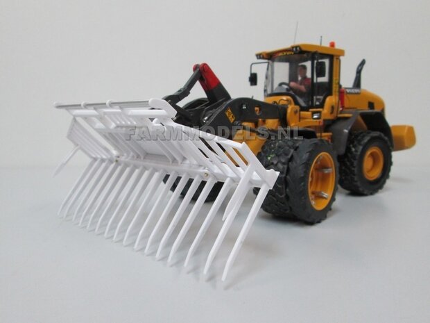 BOUWKIT: BECO Grasvork Shovel geschikt voor o.a. snelwissel koppeling 510005 t/m 510095 &amp; Volvo VAB-STD van AT &amp; Claas Torion/ Liebherr L 556 van Wiking modellen 1:32 (HTD)           