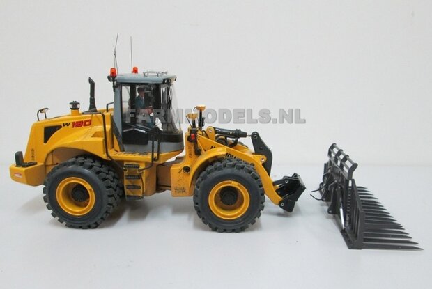 BOUWKIT: BECO Grasvork Shovel geschikt voor o.a. snelwissel koppeling 510005 t/m 510095 &amp; Volvo VAB-STD van AT &amp; Claas Torion/ Liebherr L 556 van Wiking modellen 1:32 (HTD)           