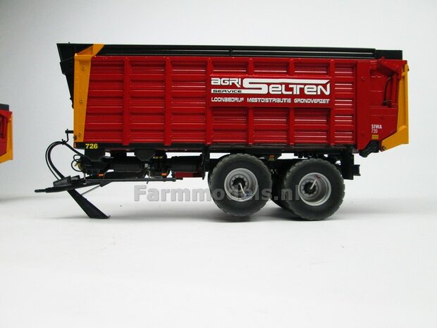 &Oslash; 46.8 mm: 2x Vredestein Flotation Pro Banden met ZWART GLANS gespoten Velgen  1:32   Farmmodels Premium Line Series  