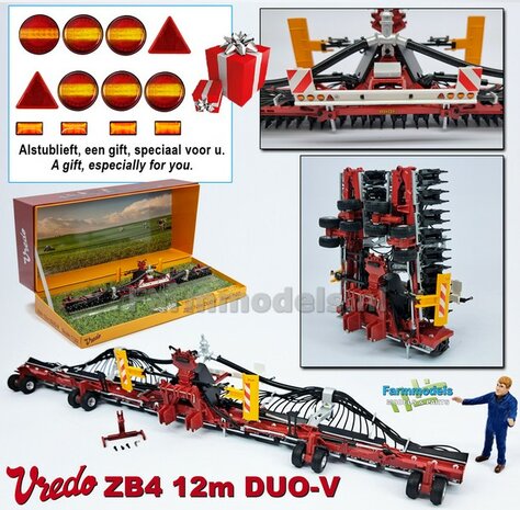 Combi-Deal: Vredo ZB4 12m Duo-V zodenbemester UH6828 + Veenhuis Profiline 29.000 Tridem asser Full Options mesttank UH6411 + FREE GIFT GLIMMERSET  1:32 