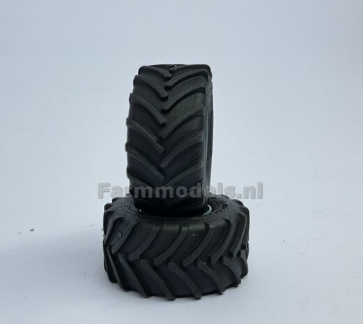 &Oslash; 54.8 x 25.8 mm: JD 8R 410: 2x Michelin Axiobib2 Banden + RESIN Velgen BLANK Geleverd 1:32    Farmmodels Premium Line Series 