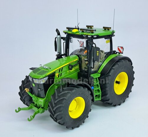 2x Eindvertragingen/ Planeetkappen JOHN DEERE 8R t.b.v. Vooras velgen &Oslash; 14.1mm  RESIN  JD GEEL Gespoten Geleverd  1:32  Farmmodels Premium Line Series   