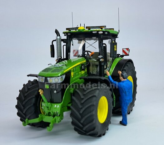 &Oslash; 54.8 x 25.8 mm: JD 7R Series: 2x Michelin Axiobib2 Banden + RESIN Velgen JOHN DEERE GEEL gespoten  1:32  Farmmodels Premium Line Series 