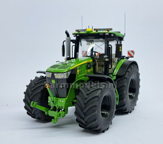&Oslash; 54.8 x 25.8 mm: JD 7R Series: 2x Michelin Axiobib2 Banden + RESIN Velgen ZWART GLANS gespoten  1:32  Farmmodels Premium Line Series 