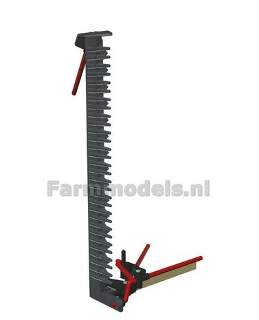 BOUWKIT: MAAIBALK zijaankoppeling trekker. Materiaal RESIN + IJzerdraad. BLANK geleverd, zelf in de gewenste kleur te zetten  1:32  