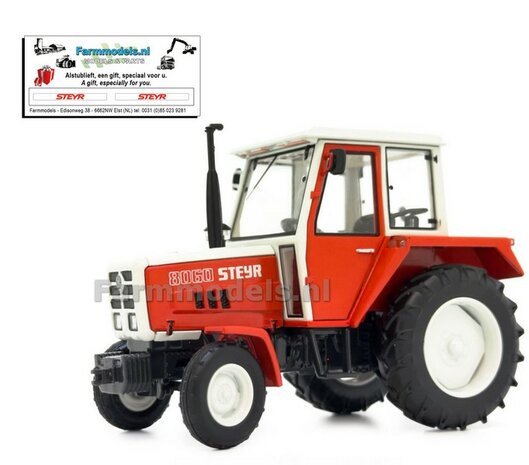 Steyr 8060 SK1 2WD FREE GIFT VOORRUIT STICKERSET 1:32 MARGE MODELS MM2603    