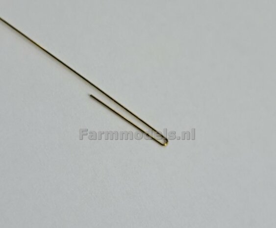 Topstang DELUXE lengte 21.3mm met 2x KOGELKOP aansluiting. RESIN, (FENDT) DONKER GRIJS gespoten + 2x messing as  1:32