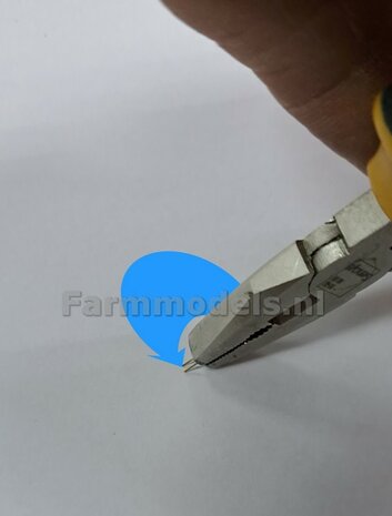 Topstang DELUXE lengte 23.3mm met 2x KOGELKOP aansluiting. RESIN, (FENDT) DONKER GRIJS gespoten + 2x messing as  1:32