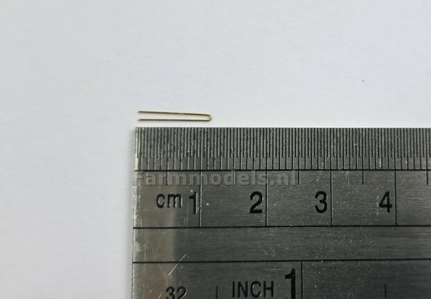 "COVER" Topstang DELUXE lengte 22.3mm met 1x VANGHAAK aansluiting. Geleverd in ZWART GLANS + 2x messing as t.b.v. details  1:32