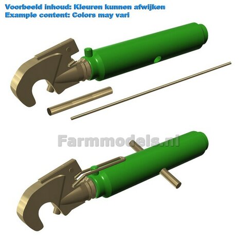 "COVER" Topstang DELUXE lengte 22.3mm met 1x VANGHAAK aansluiting. Geleverd in MF 9S CHASSIS GRIJS + 2x messing as t.b.v. details  1:32