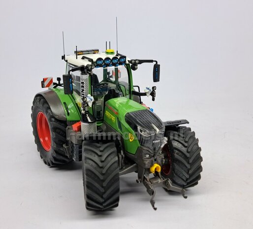 COMBI SET: 2x &Oslash; 51 mm + 2x &Oslash; 68 mm: Fendt 728 Wiking Bandenset ROOD incl. 2x afdekplaat achteras 1:32  PERFECT-32 P28 + P29