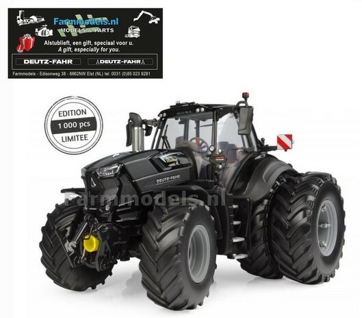 Deutz-Fahr 8280 TTV Warrior Edition Gloss Black 1000 pieces Limited Edition + FREE GIFT VOORRUIT STICKERSET  1:32  UH6834  
