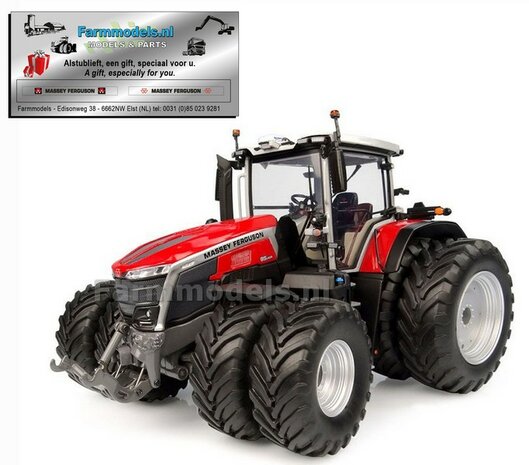 Massey Ferguson 9S.425 met rondom dubbellucht + FREE GIFT VOORRUIT STICKERSET 1:32Universal Hobbies UH6653    