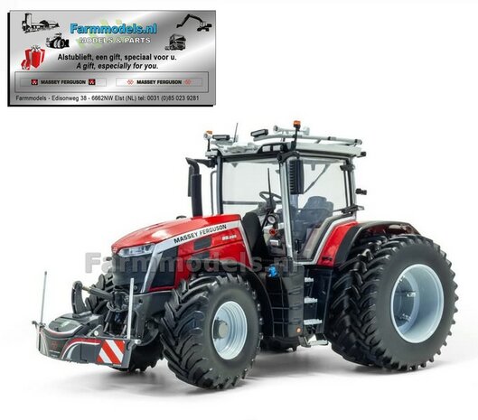 LCN BEURSMODEL 2025 Lim. Ed. 1500 st.Massey Ferguson 8S.285 + MF Safety bumper + FREE GIFT VOORRUIT STICKERSET 1:32 Universal Hobbies UH6855/6856   LAST ONES/OP=OP