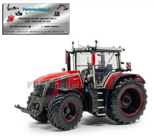 LOONBEDRIJF BEUTE ROODKAPJE Massey Ferguson 8S.225 Lim. ed. 1000st. + FREE GIFT VOORRUIT STICKERSET 1:32 Universal Hobbies 6857   