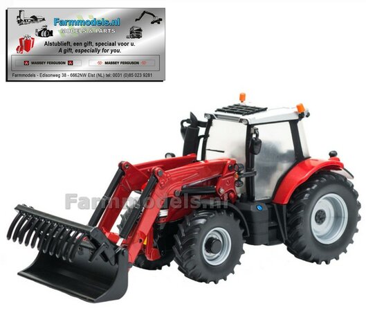 Massey Ferguson 6616 met voorlader + FREE GIFT VOORRUIT STICKERSET Britains 1:32   BR43082A2