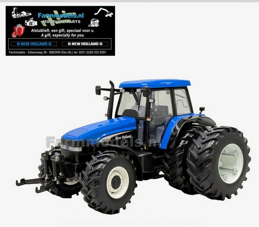 New Holland TM155 met dubbellucht achter + FREE GIFT VOORRUIT STICKER SET  Replicagri 1:32  REP295     SNEL LEVERBAAR/AVAILABLE SOON   