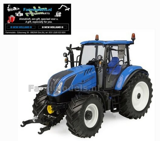 New Holland T5.120 Electrocommand + FREE GIFT VOORRUIT STICKER SET  1:32 UH6360