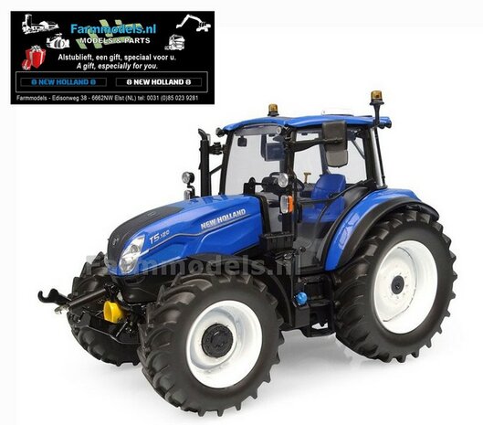 New Holland T5.120 Dual command-2025 + FREE GIFT VOORRUIT STICKER SET Universal Hobbies 1:32 UH6678     