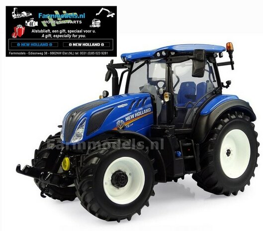 New Holland T5.130 + FREE GIFT VOORRUIT STICKERSET 1:32 Universal Hobbies UH5360 