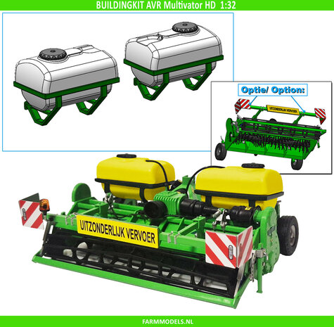 AVR Multivator HD Verdrijvingsborden stickerset op transparante folie Pr&eacute;-Cut Decals 1:32 Farmmodels.nl