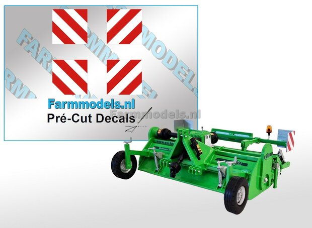 AVR Multivator HD Verdrijvingsborden stickerset op transparante folie Pr&eacute;-Cut Decals 1:32 Farmmodels.nl