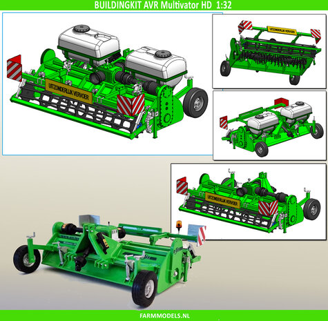 AVR Ge-Force/multivator HD gevarenstickers Pr&eacute;-Cut Decals 1:32 Farmmodels.nl