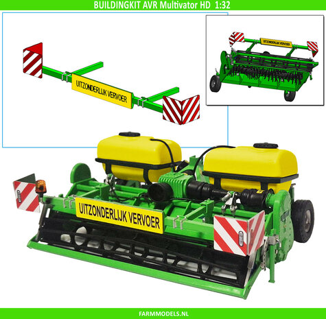 AVR Ge-Force/multivator HD gevarenstickers Pr&eacute;-Cut Decals 1:32 Farmmodels.nl
