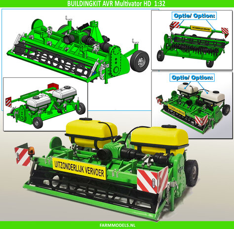 AVR Ge-Force/multivator HD gevarenstickers Pr&eacute;-Cut Decals 1:32 Farmmodels.nl