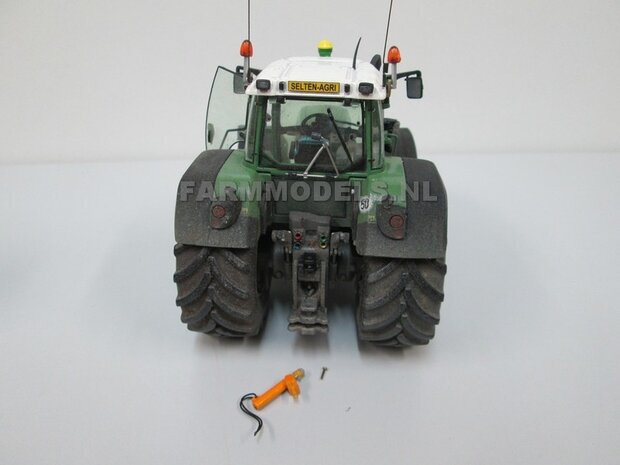 Topdrukcilinder trekhaak / koppeling (FENDT) DONKER GRIJS met pen, speciaal voor de topdrukcilinderset VMR Veenhuis, 1:32            