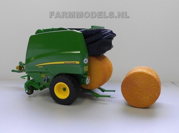 4x gedetaileerde Ronde Balen, &Oslash; 47 mm perfect bij John Deere &amp; Claas pers Wiking 