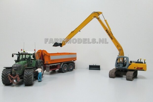 Long Reach Giek BECO + snelwisselset BOUWKIT t.b.v. Hitachi 210 Zaxis/ New Holland 215 ROS  1:32 (incl. snelwisselset) (HTD)                