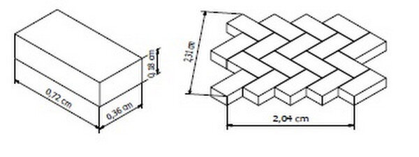 2000x baksteen Beige Mix 1:32 (23055) Juweela