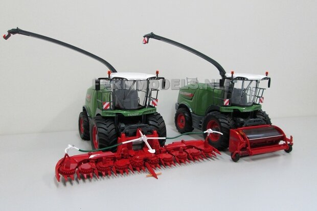 COMBI-SET: 2x Fendt Katana 85 Wiking = 1x Katana 85 met maisbek + 1x Katana 85 met graspickup  1:32   NB2B