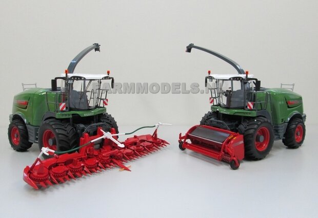 COMBI-SET: 2x Fendt Katana 85 Wiking = 1x Katana 85 met maisbek + 1x Katana 85 met graspickup  1:32   NB2B