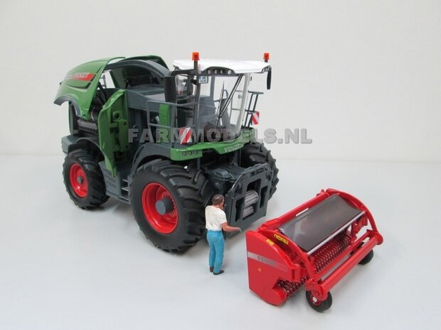 COMBI-SET: 2x Fendt Katana 85 Wiking = 1x Katana 85 met maisbek + 1x Katana 85 met graspickup  1:32   NB2B