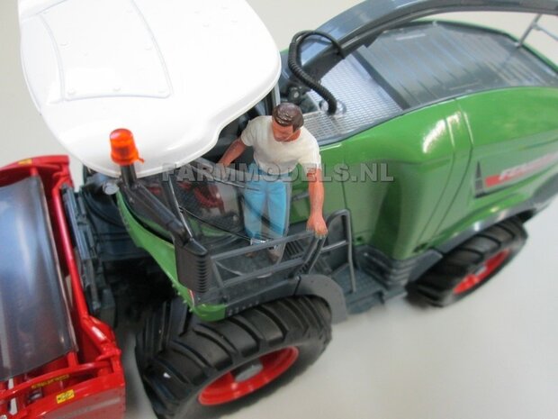 Fendt Katana 85 Wiking, Hakselaar met maisbek en grasopraper 1:32 Wiking WK77813   NB2B