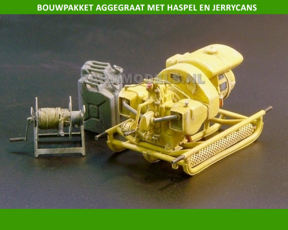 Aggregaat met haspel en jerrycans bouwkit