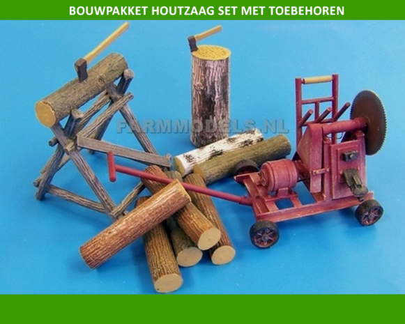 Houtzaag set met toebehoren, bouwkit   PLM436   